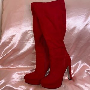 Red Madden Girl Heeled Boots
